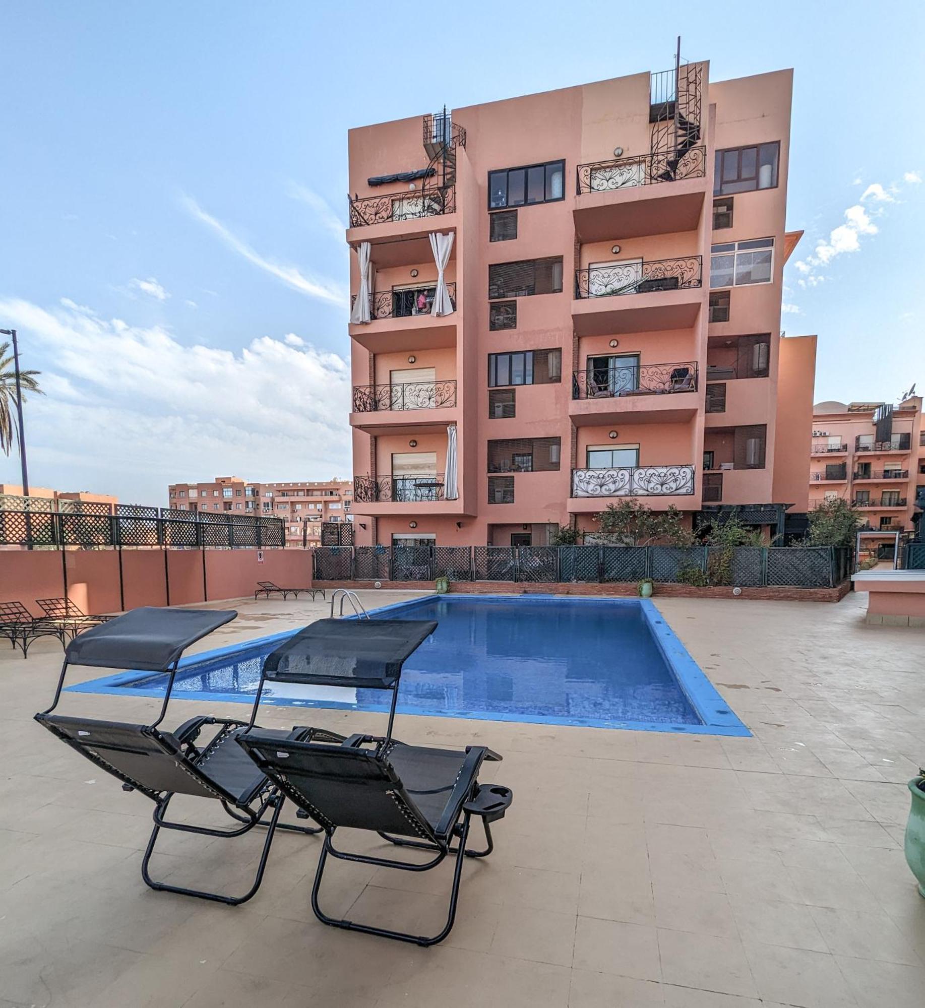 Panoramic View Majorelle Garden With Pool Apartment